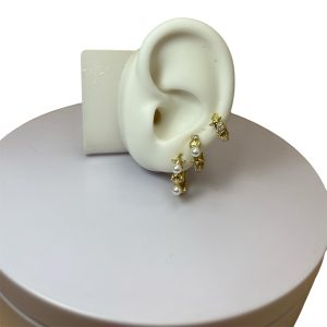 Set de argollas perla mar