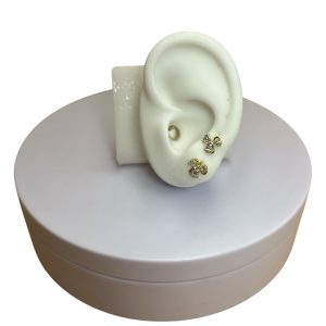 Aro trebol piedritas