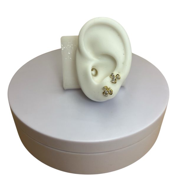 Aro trebol piedritas