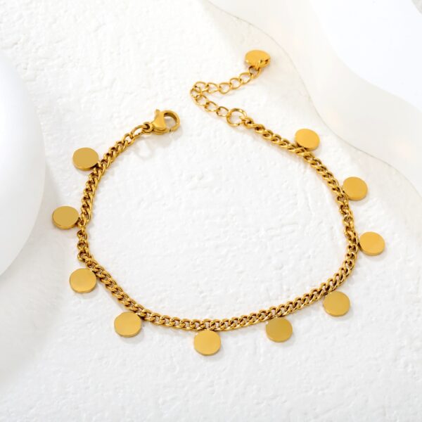 Pulsera dorada círculos