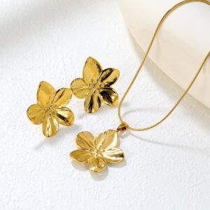 Conjunto flor dorada