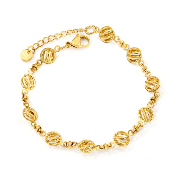 Pulsera dorada redondos