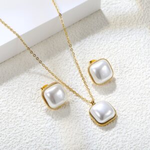Conjunto perla blanca
