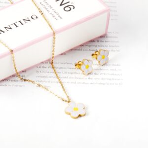 Conjunto flor blanca